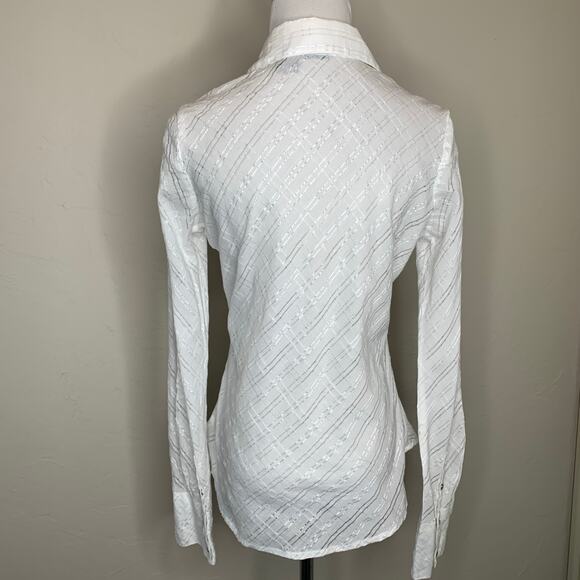 Vanity White Western Snap Front Shirt Sz Small - Picture 2 of 8